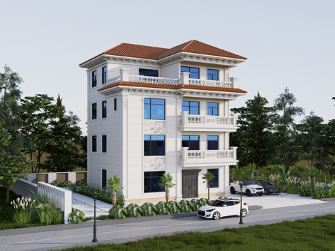 欧式别墅su模型su模型