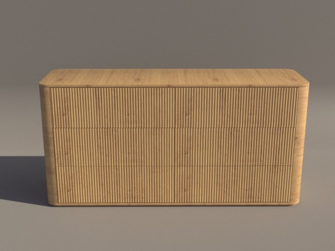  北欧风格五斗柜3d模型 