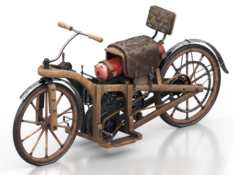  摩托车 复古摩托车 机车 复古机车 老式摩托车 旧摩托车3d模型3d模型 