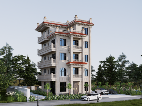 欧式别墅su模型su模型