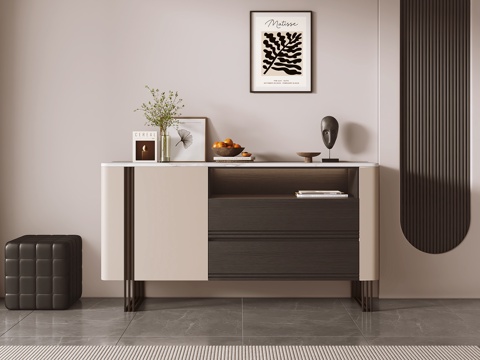  意式边柜 玄关柜3d模型 