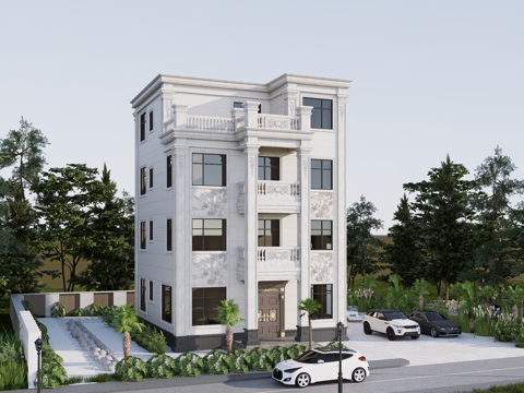 欧式别墅su模型su模型