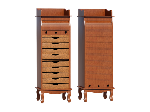 中古边柜装饰柜储物柜su模型