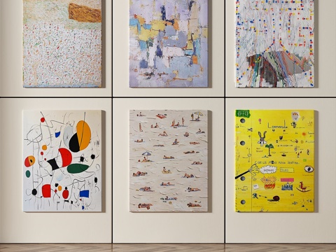 现代，简约，抽象，装饰画免费3d模型