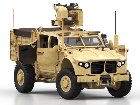  装甲车 防地雷反伏击装甲车 轮式装甲车 军用装甲车 军用汽车3d模型 