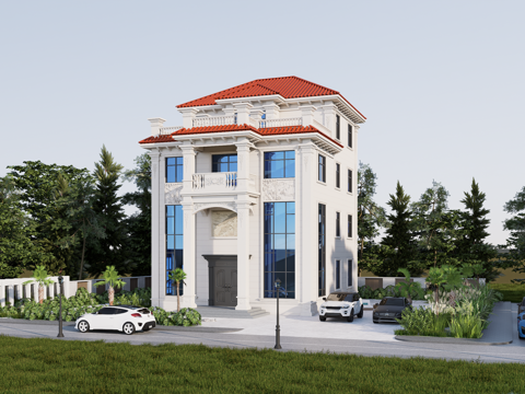  欧式su别墅模型su模型su模型 