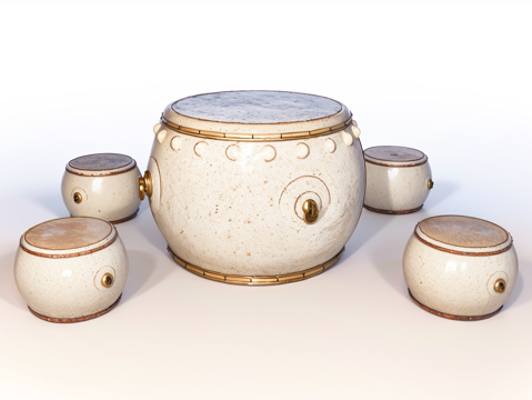 休闲桌椅su模型