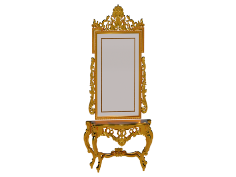 欧式端景台案台条案su模型