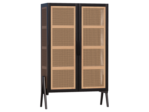 中古边柜装饰柜储物柜su模型