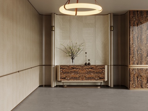  现代玄关 玄关柜 边柜 装饰柜3d模型 