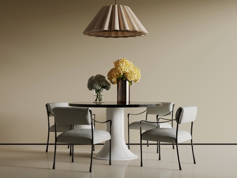 现代餐桌椅su模型