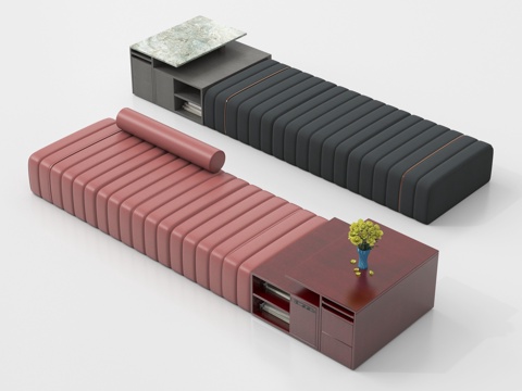  现代坐垫 沙发坐垫 飘窗坐垫 卡座坐垫3d模型 