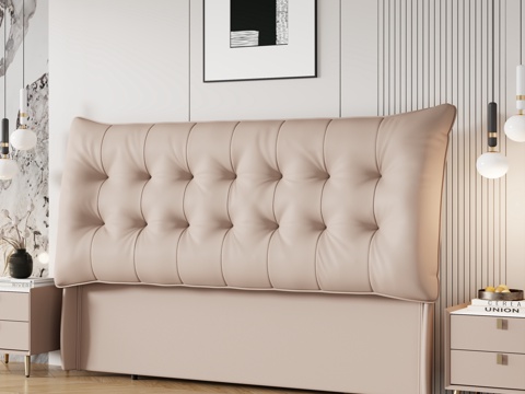  现代卧室 床头 双人床 床头柜 现代背景墙 床摆件3d模型 