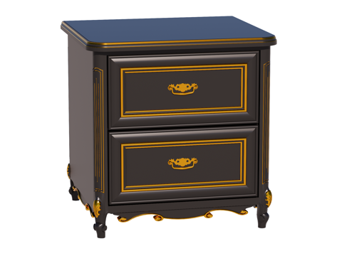  欧式床头柜装饰柜角几边几su模型 