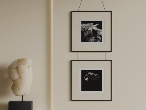  中古风装饰画 现代装饰画3d模型 