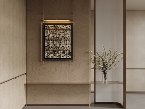  现代玄关su模型 