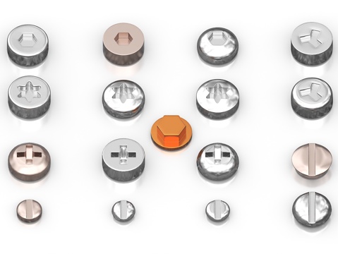  螺丝 螺丝钉 六角螺丝 螺母 螺帽 螺钉 五金件3d模型 