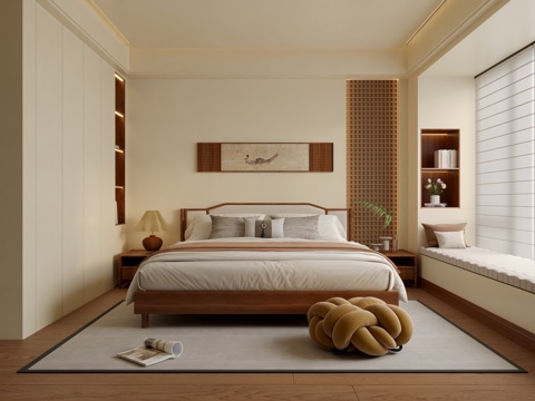  宋氏美学卧室3d模型 