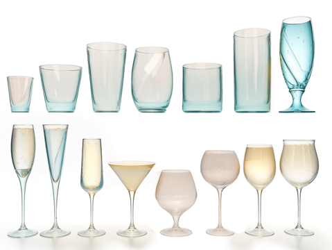 玻璃水杯su模型