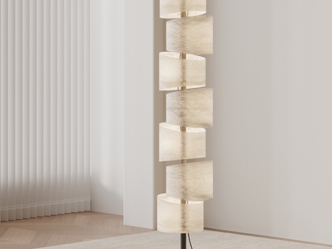  意式落地灯3d模型 