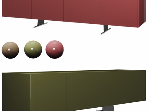  现代 电视柜 储物柜 边柜3d模型 