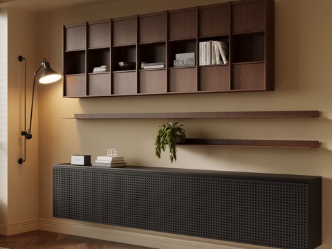  中古风书架 书柜su模型 