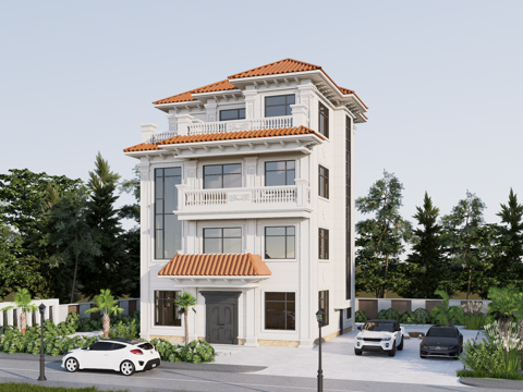 欧式别墅su模型su模型