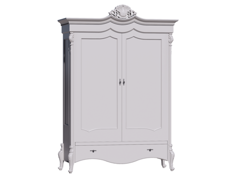 欧式边柜装饰柜储物柜su模型