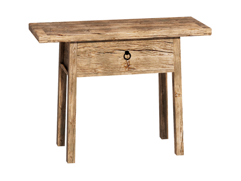  侘寂复古老旧家具端景台案台条案su模型 