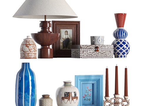  饰品摆件组合3d模型 