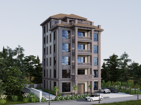 欧式别墅su模型su模型