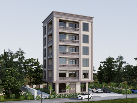 欧式别墅su模型su模型