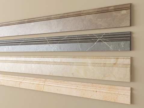  现代踢脚线 石材踢脚线3d模型 