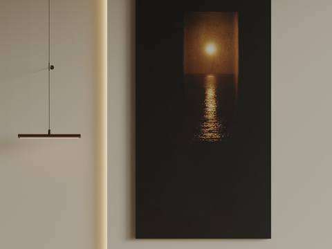  现代装饰画3d模型 