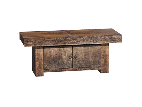  侘寂复古老旧家具端景台案台条案su模型 