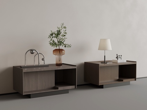  现代意式床头柜su模型 