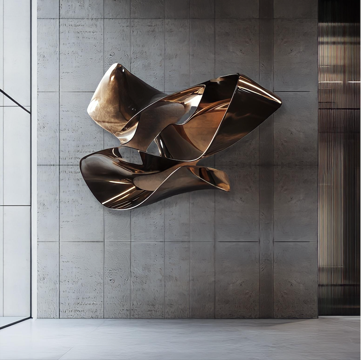  异形金属墙饰挂件su模型 