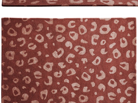  新中式羊毛布艺地毯3d模型 