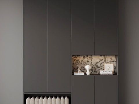 现代意式玄关鞋柜su模型