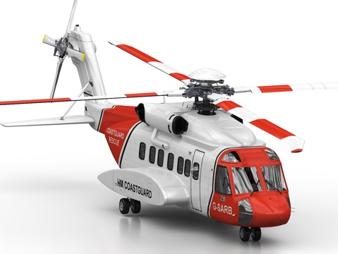  直升机 医疗直升机 医用直升机 救援直升机 直升飞机3d模型 