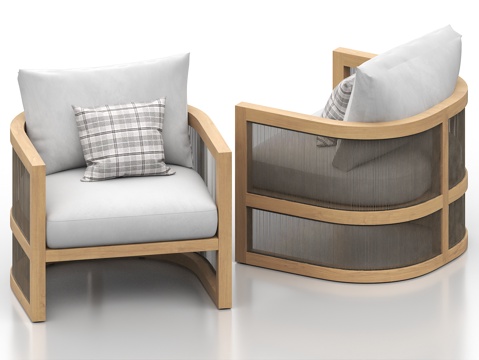  户外椅 户外沙发 藤椅 单人沙发 布艺沙发 休闲沙发 沙发椅3d模型 
