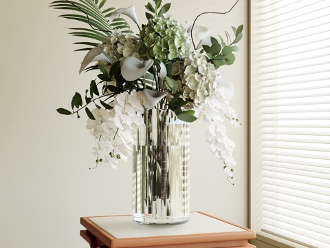  现代花瓶花艺3d模型 