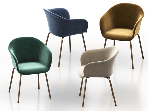  单椅 餐椅 扶手椅 休闲椅 餐厅椅子 客厅椅子 布艺椅子3d模型 