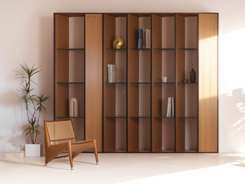 书柜书架su模型