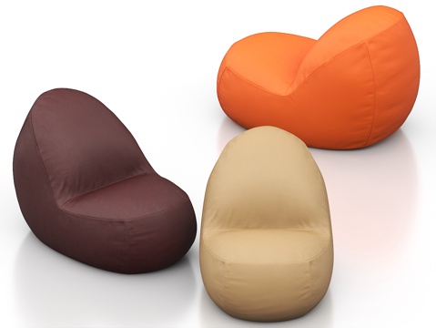  豆袋椅 懒人椅 懒人沙发 豆袋沙发 休闲椅 休闲沙发3d模型 