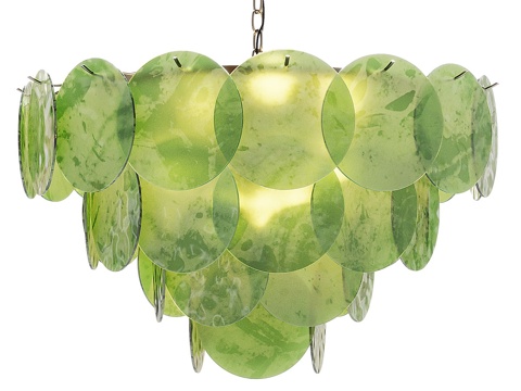  现代轻奢彩色玻璃装饰吊灯3d模型 