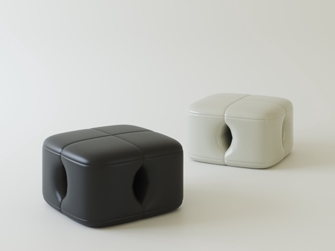 现代简约沙发凳su模型