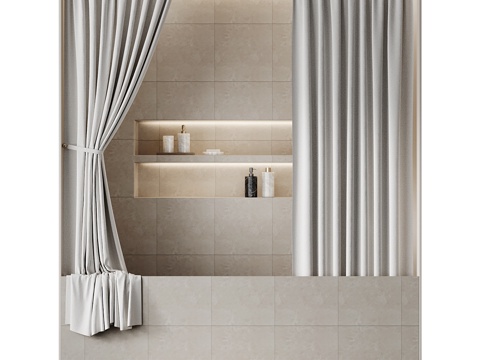  浴帘 01 浴帘3d模型 