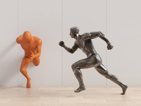  人物雕塑 运动人物雕塑 跑步雕塑 跑步人物雕塑 运动雕塑装置3d模型 