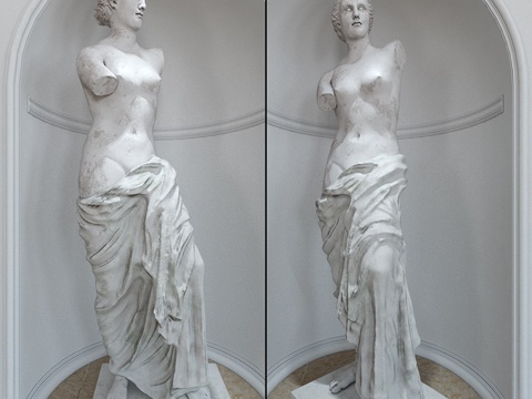  法式石膏雕塑 艺术雕塑3d模型3d模型 